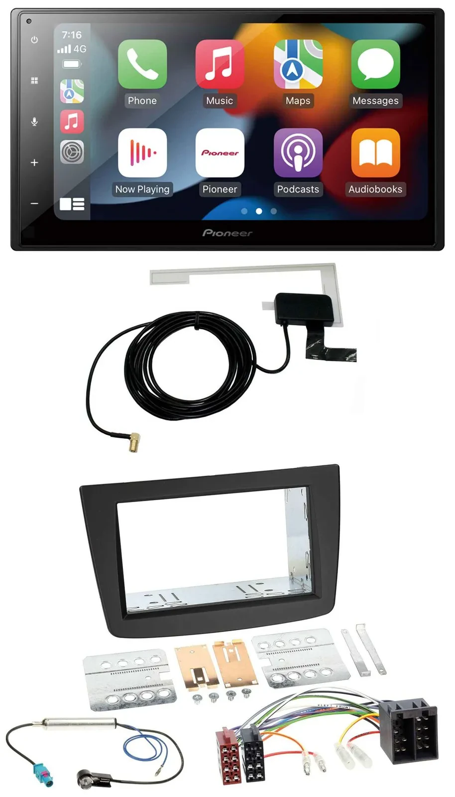 Автомагнитола для Alfa Romeo Mito (2008–2014) Pioneer 2-DIN Bluetooth DAB USB MP3 ISO