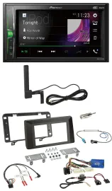 Автомагнитола Pioneer 2DIN, DAB, Bluetooth, MP3, совместима с управлением на руле, для Dacia Duster (с 2021)