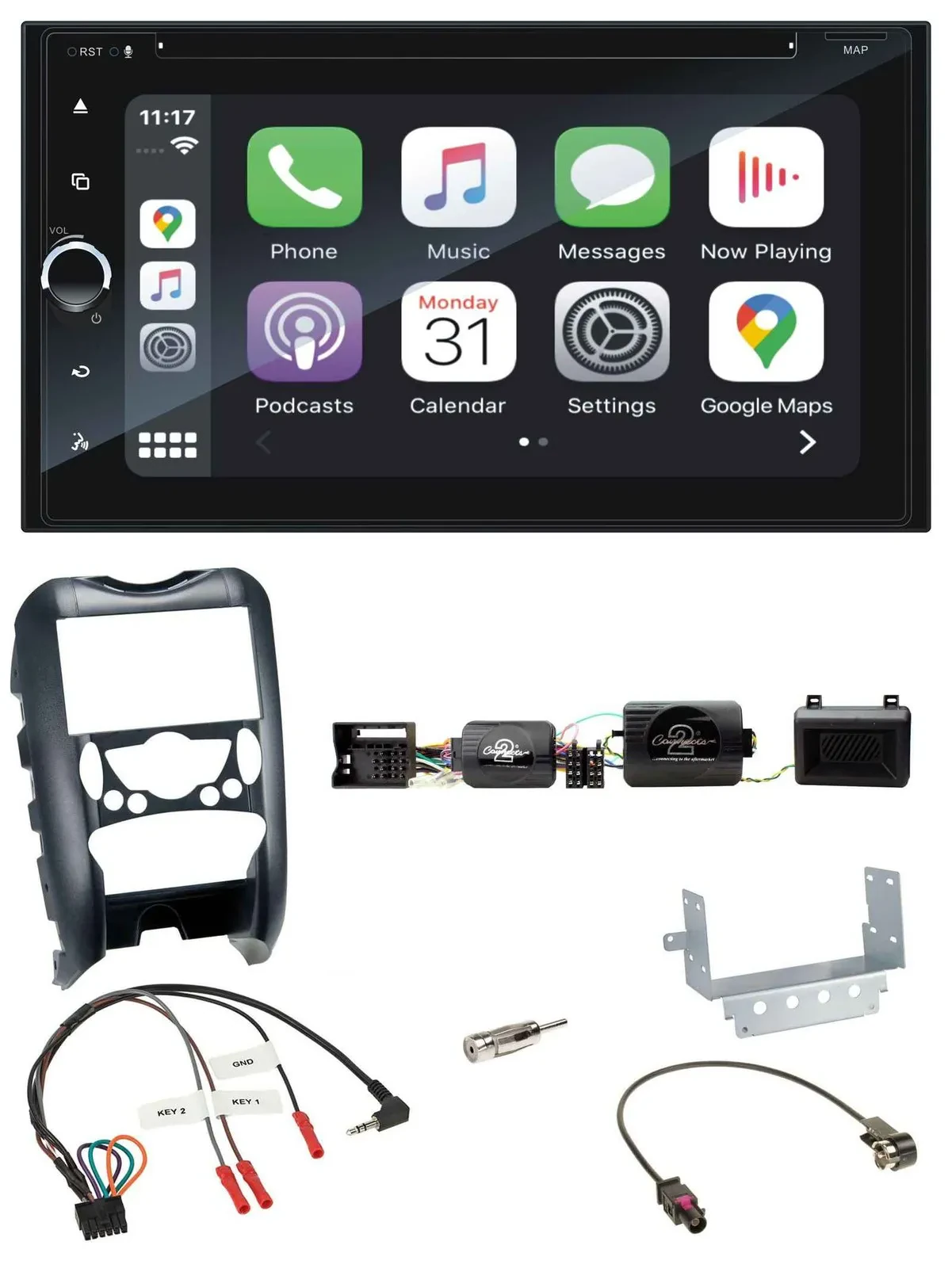 Blaupunkt 2DIN Bluetooth DAB USB DVD Lenkrad Autoradio für Mini Cooper 06-14 Par