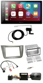 Автомагнитола Pioneer 2DIN USB Bluetooth DAB для Seat Toledo/Altea, серебристая