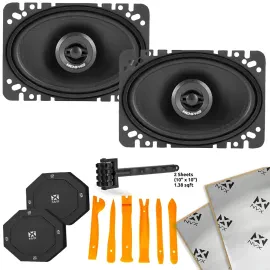 Memphis SRX462 4"x6” Coaxial Car Speakers + Kit