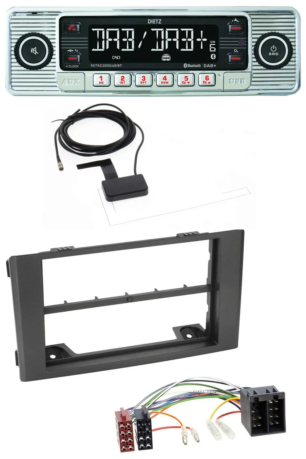 Автомагнитола для Iveco Daily (2006–2014) Dietz Bluetooth, USB, MP3, DAB, черный