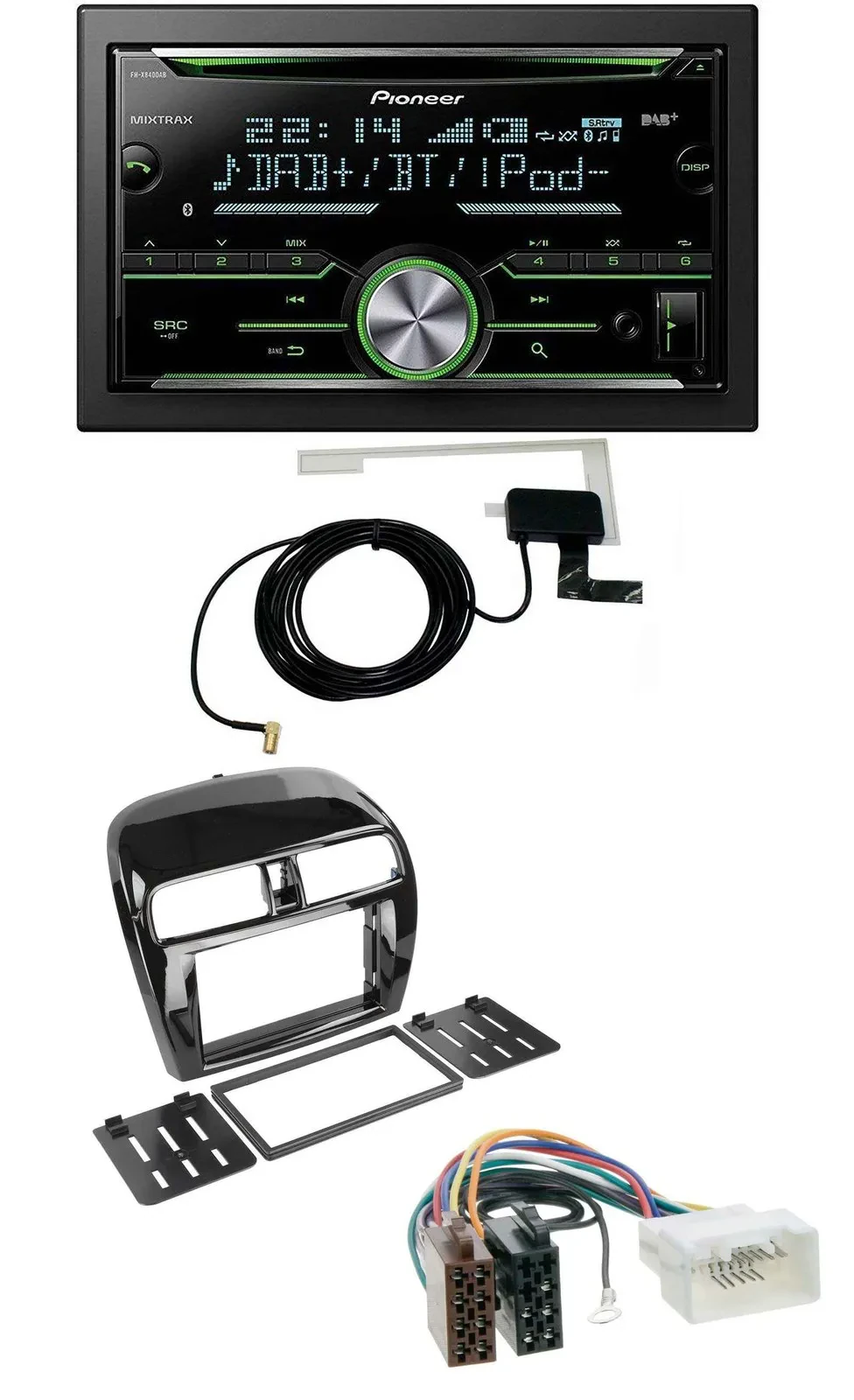 Автомагнитола для Mitsubishi Space Star/Mirage Pioneer 2 DIN, CD, USB, MP3, Bluetooth, DAB