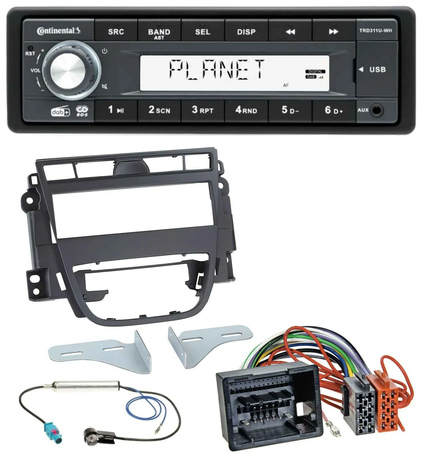 Continental MP3 AUX USB DAB 1DIN Autoradio für Opel Meriva B (ab 2010)