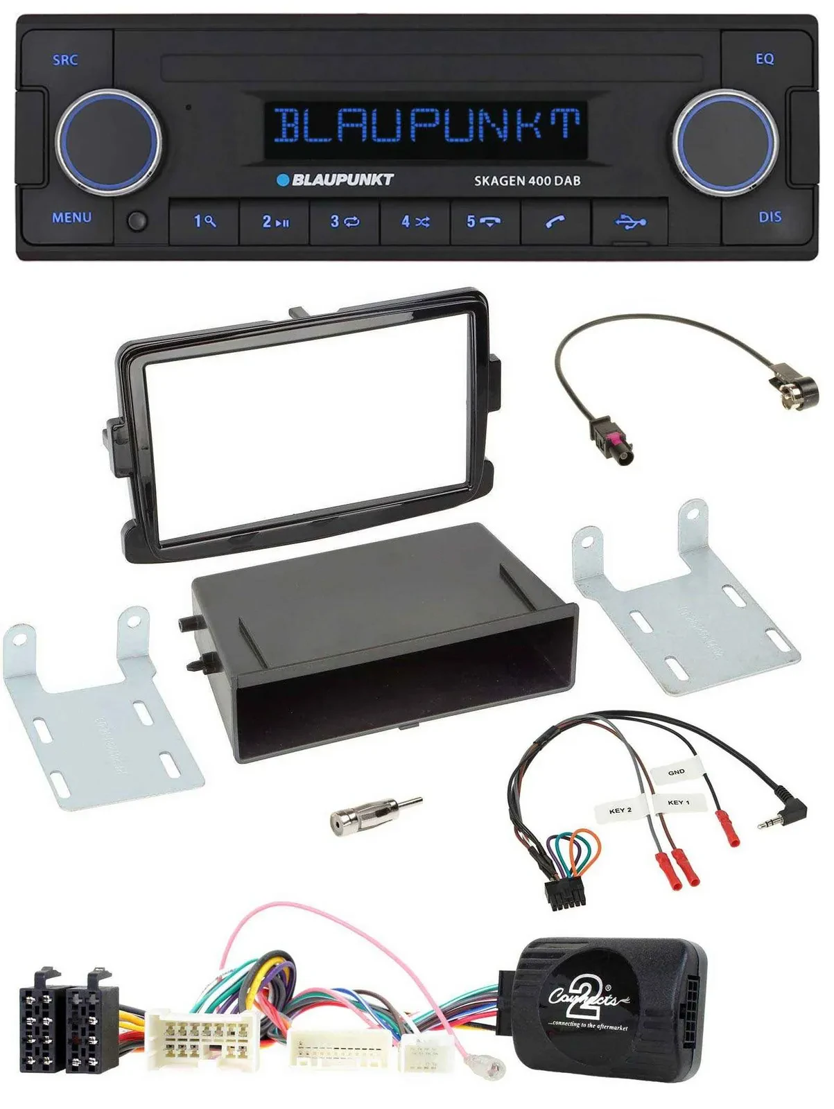 Автомагнитола для Dacia Duster/Dokker/Logan Blaupunkt DAB, USB, Bluetooth