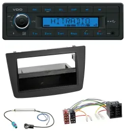 VDO AUX Bluetooth USB MP3 Autoradio für Alfa Romeo Mito 955 08-14 ISO schwarz