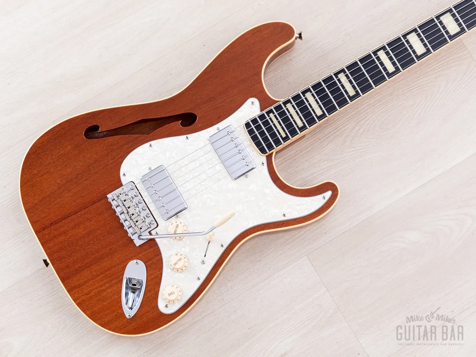 2012 Fender Stratocaster ST/HO/2H Semi-Hollow Vintage Mahogany HH w/ Case, MIJ