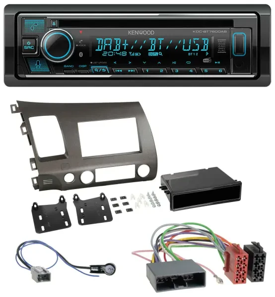 Kenwood MP3 Bluetooth DAB USB CD Autoradio für Honda Civic Hybrid FD3 06-10 anth