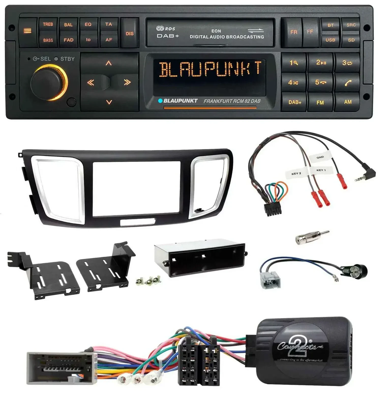 Blaupunkt USB DAB SD Lenkrad Bluetooth Autoradio für Honda Accord 2013-2015