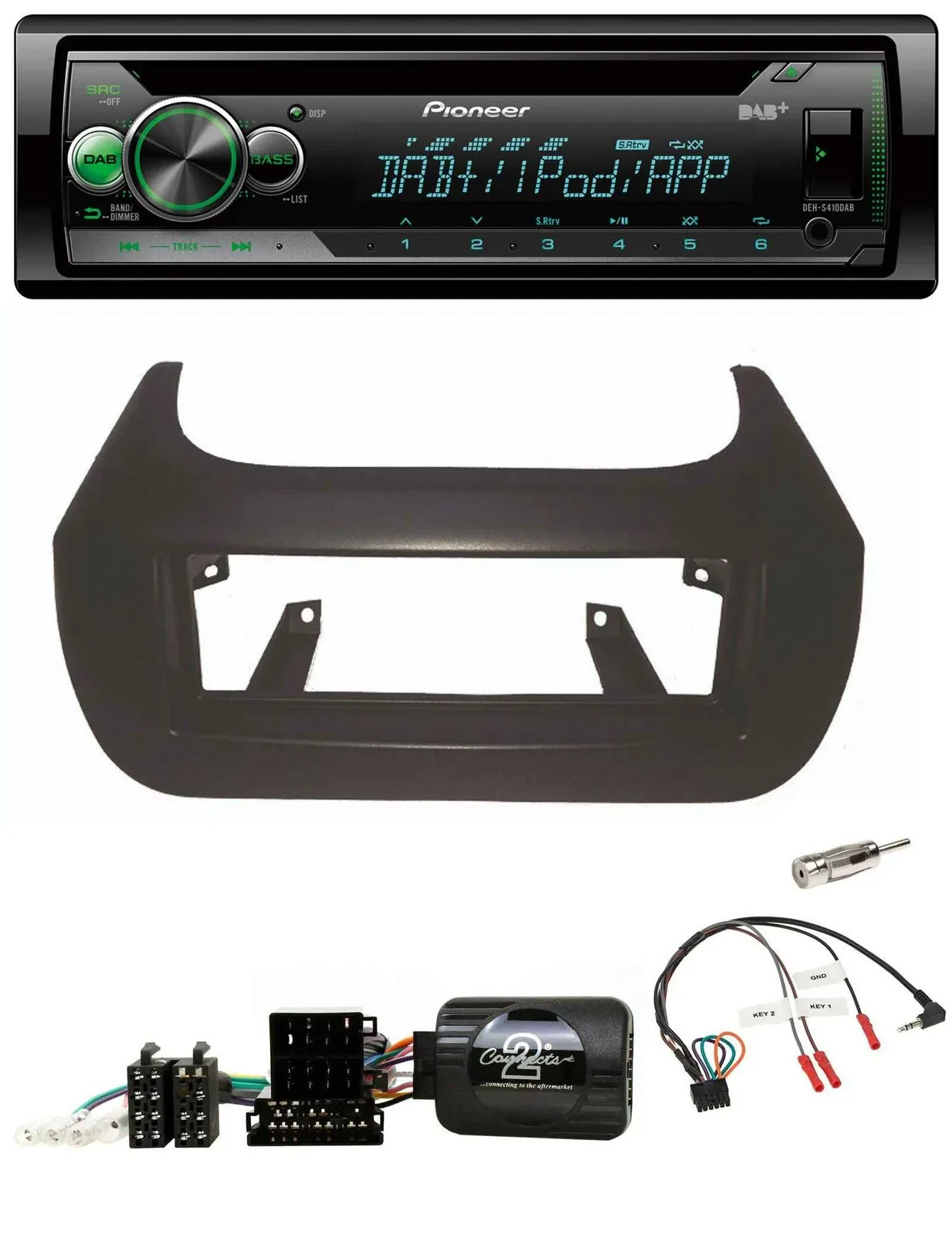 Автомагнитола для Citroen Nemo / Fiat Fiorino / Peugeot Pioneer CD, USB, MP3, DAB, управление на руле