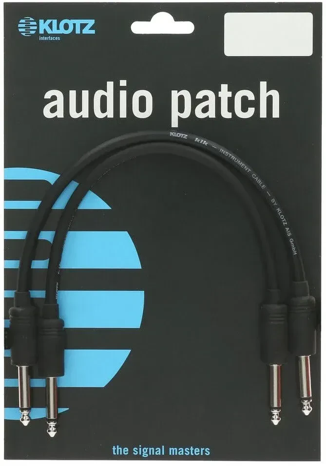 Патч-кабель инструментальный Klotz KPK-0.6PPSW Black 0.6 м (пара)