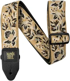 Ремень для гитары Ernie Ball 5637 Jacquard Vintage Harvest полипропилен, кожаные наконечники