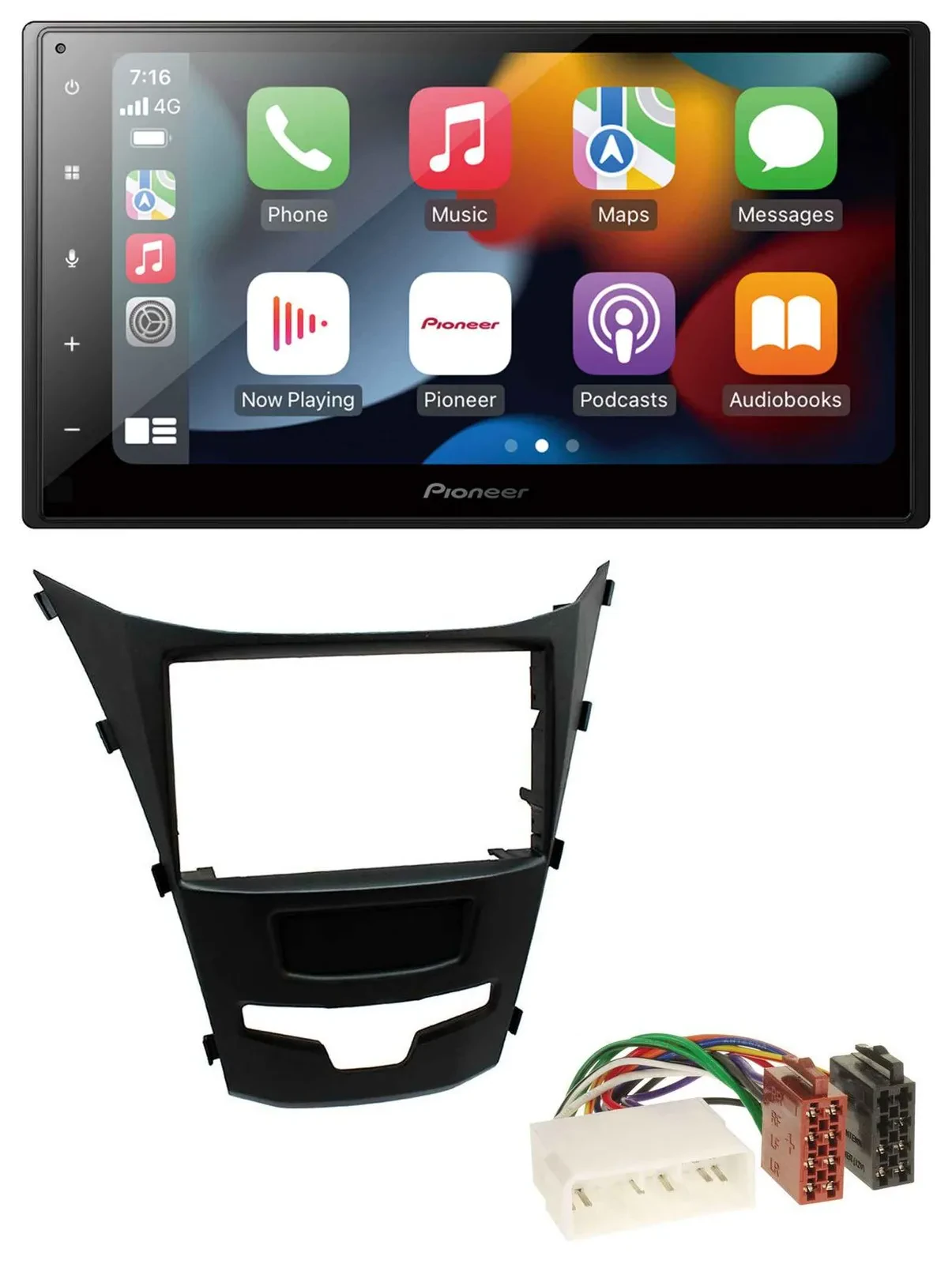 Автомагнитола для SsangYong Korando Pioneer 2DIN, DAB, Bluetooth, USB, MP3