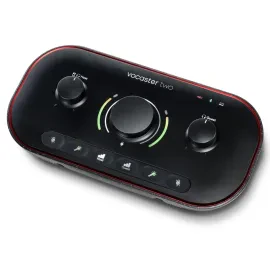 Focusrite Vocaster Two Podcast Interface for Solo Content Creators, Bundle with
