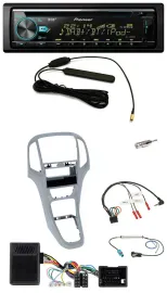 Pioneer CD MP3 Lenkrad DAB USB Autoradio für Opel Astra J 09-16 Platin silber