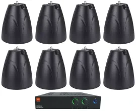 Потолочная акустика JBL PEN-65T Black с усилителем (8 штук)