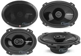 Rockford Fosgate P1683 130W 6x8" + P1692 150W 6x9" Car Speakers Bundle