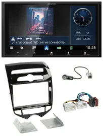 Kenwood Bluetooth 2DIN USB DAB MP3 Autoradio für Hyundai ix20 ab 10 autom. Klima