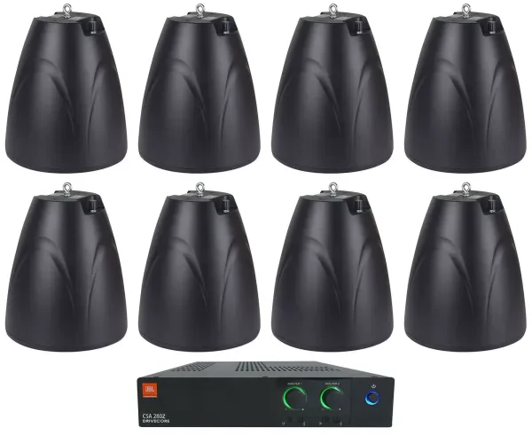 Потолочная акустика JBL PEN-65T Black с усилителем (8 штук)