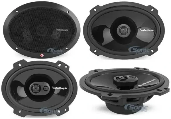 Rockford Fosgate P1683 130W 6x8" + P1692 150W 6x9" Car Speakers Bundle