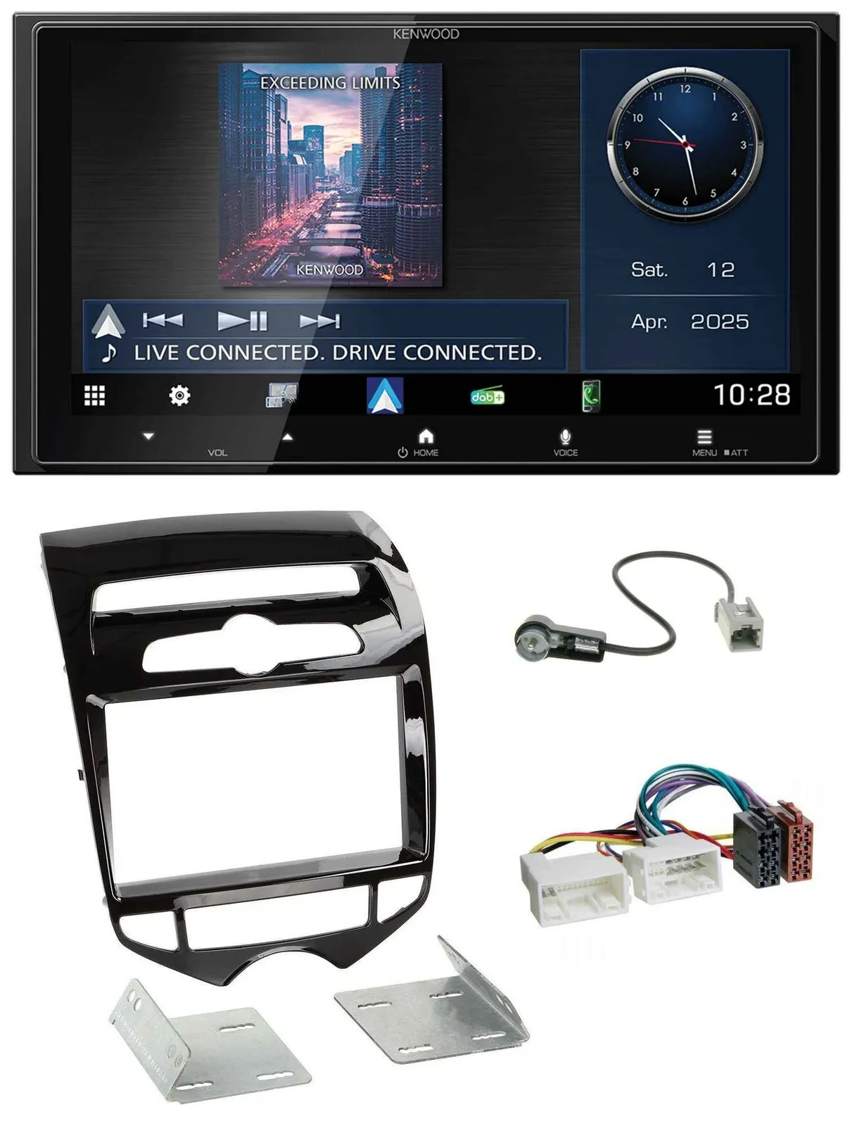 Kenwood Bluetooth 2DIN USB DAB MP3 Autoradio für Hyundai ix20 ab 10 autom. Klima