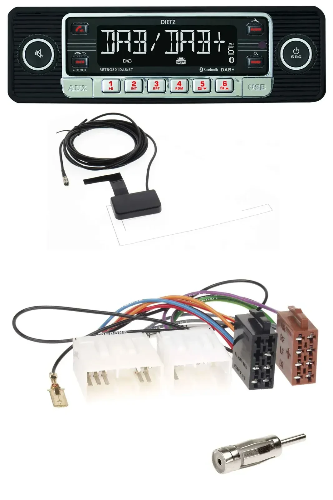 Dietz DAB Bluetooth USB MP3 Autoradio für Mazda MPV (1988-1999)
