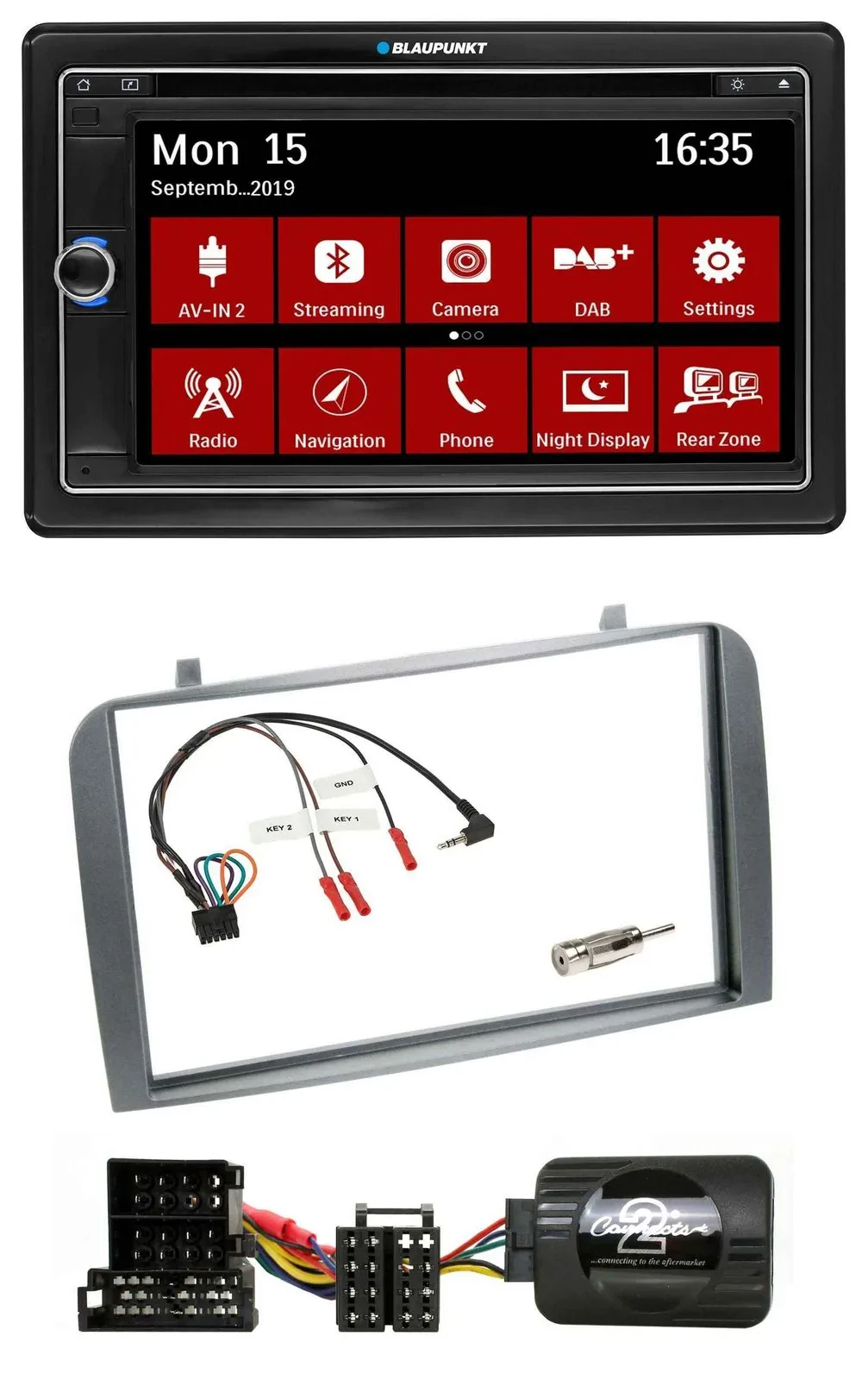 Автомагнитола Blaupunkt 2DIN, DAB, TMC, USB, Bluetooth, навигация, для Alfa Romeo GT/147