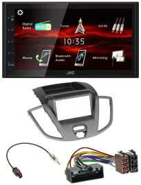 JVC USB Bluetooth MP3 DAB 2DIN Autoradio für Ford Transit V363 2014-2018