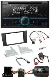 Kenwood CD 2DIN DAB USB Lenkrad Bluetooth Autoradio für Audi A4 99-01 BOSE Volla