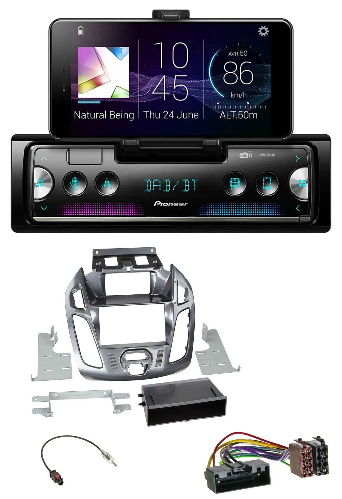 Автомагнитола Pioneer USB MP3 Bluetooth DAB для Ford Transit Connect 2012–2018 с дисплеем