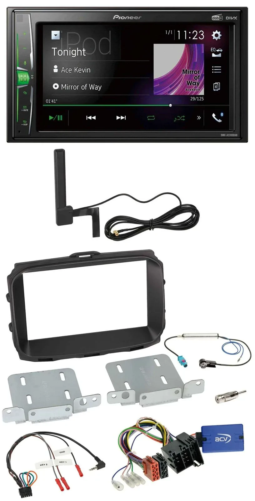 Автомагнитола для Alfa Romeo Giulietta Pioneer 2DIN, DAB, Bluetooth, MP3