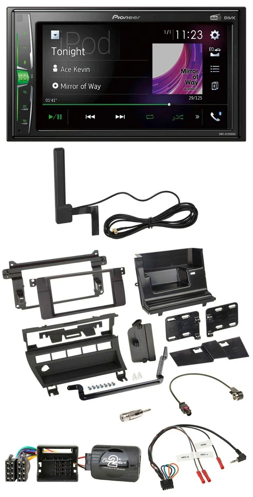 Автомагнитола для BMW 3 Series (2001–2006) Pioneer 2DIN Bluetooth DAB MP3
