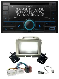 Автомагнитола Kenwood 2-DIN, CD, DAB, USB, MP3, Bluetooth, для Kia Sportage (2010–2015), серебристая