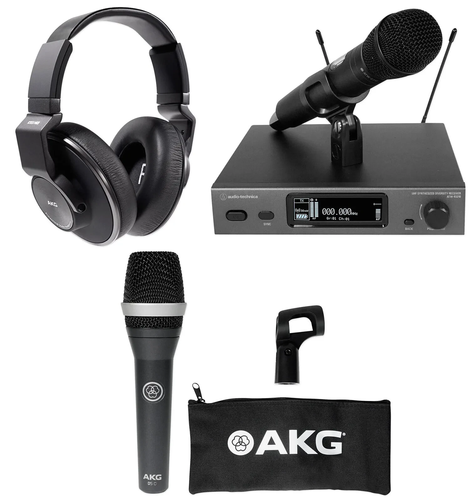 Микрофонная радиосистема для вокала Audio-technica ATW-3212/C710EE1 (набор: AKG K553 MK2, AKG D5 C)
