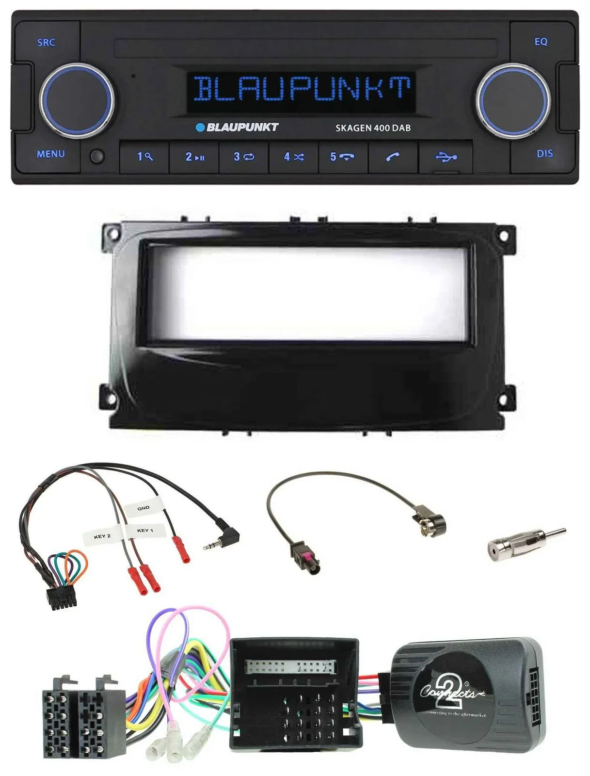 Blaupunkt DAB USB Bluetooth Lenkrad Autoradio für Ford Mondeo S-Max Can-Bus 07-1