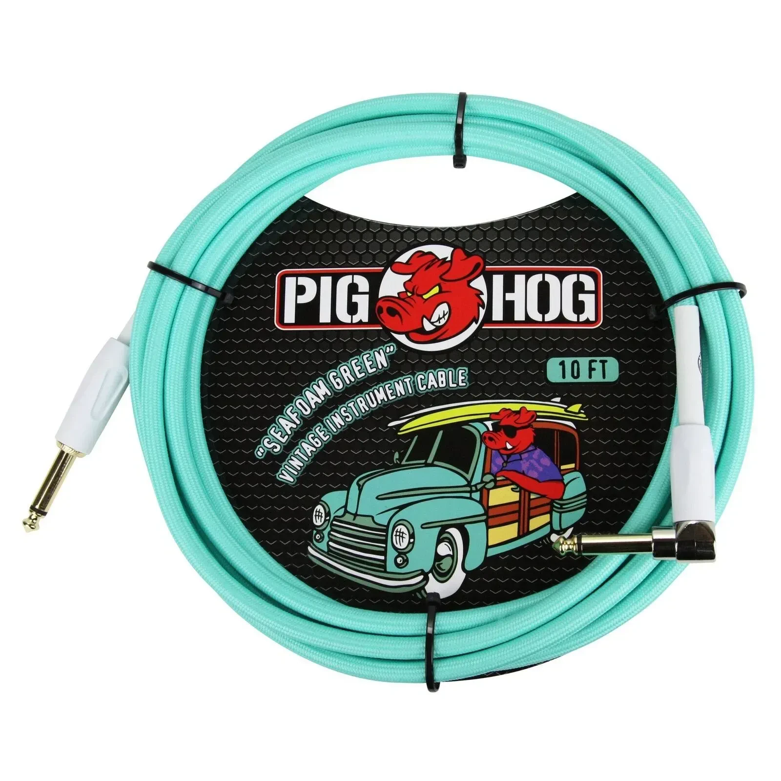 Инструментальный кабель Pig Hog PCH10SGR Seafoam Green 3 м