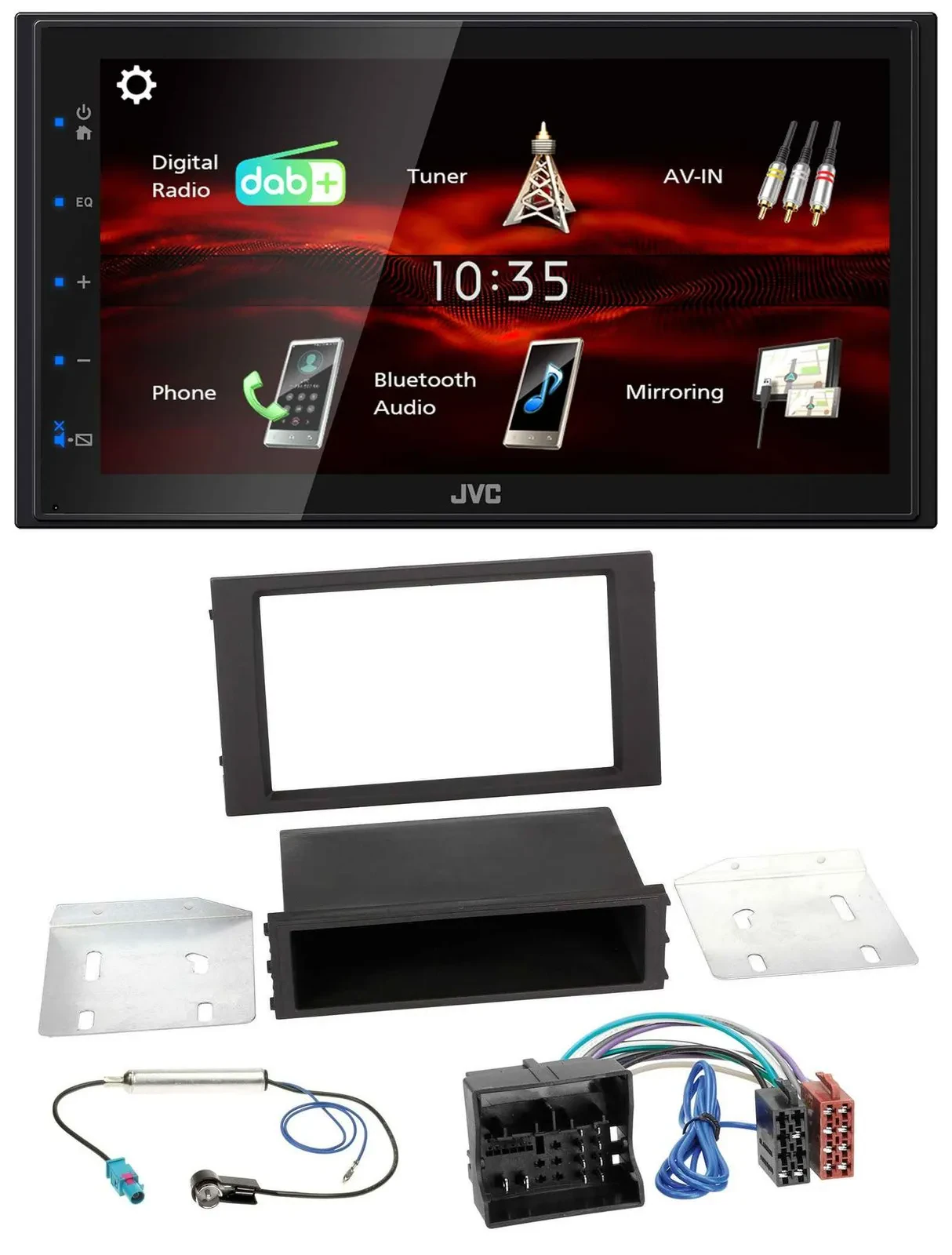 JVC USB Bluetooth MP3 DAB 2DIN Autoradio für Seat Leon (ab 2014)