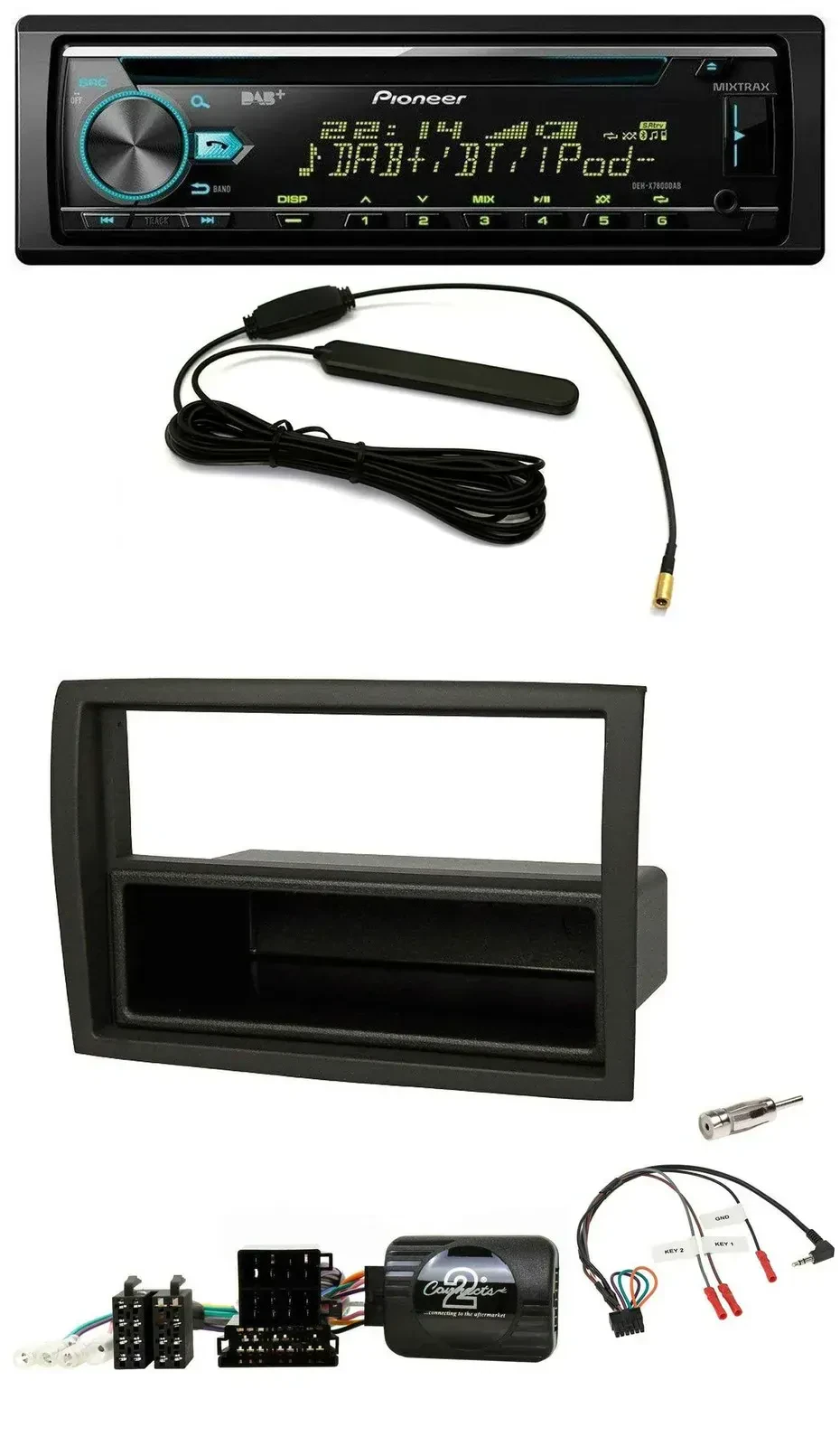 Автомагнитола для Fiat Ducato 2012–2015 Pioneer CD/MP3, DAB, USB, черная