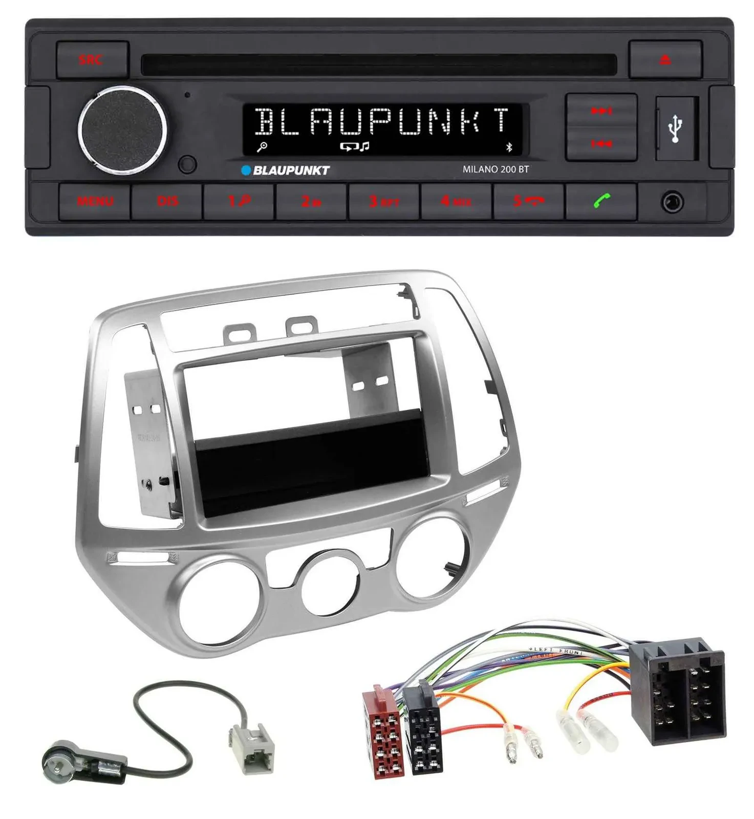 Автомагнитола Blaupunkt MP3 USB CD Bluetooth AUX для Hyundai i20 (2012–2014)