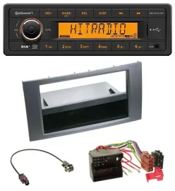 Автомагнитола для Ford Fiesta/Focus 2004–2008 Continental 1-DIN DAB MP3 USB AUX антрацит