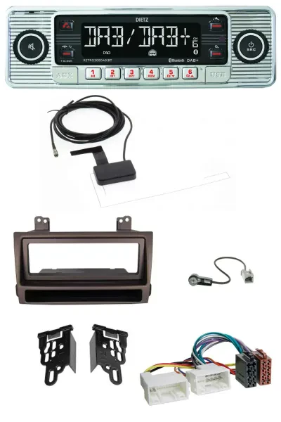 Dietz Bluetooth USB MP3 DAB Autoradio für Hyundai Sonata ab 09 dunkelbraun metal