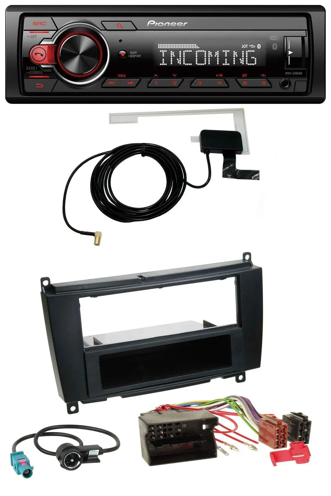 Автомагнитола Pioneer USB/MP3, DAB, Bluetooth для Mercedes CLK W209 (Coupe, 2004–2009)
