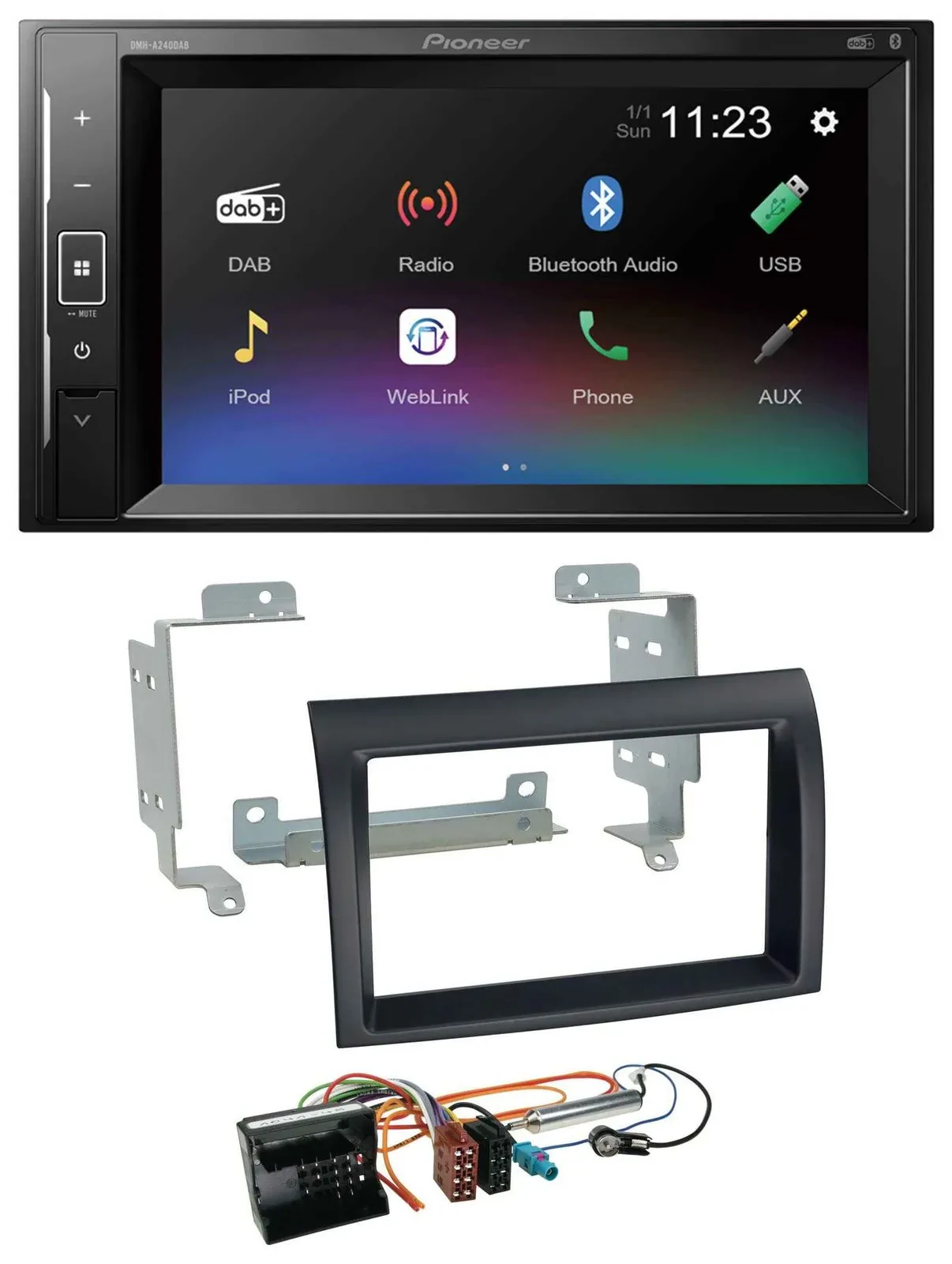 Автомагнитола Pioneer 2 DIN, DAB, Bluetooth, USB, MP3 для Citroen Jumper 2006–2011