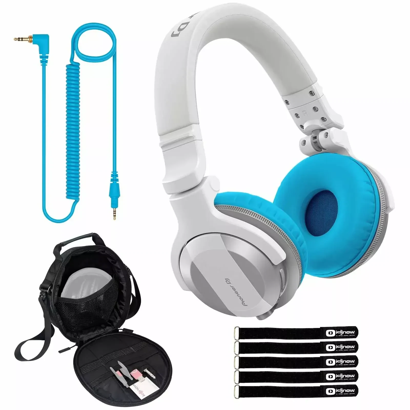 Наушники беспроводные Pioneer HDJ-CUE1BT White Blue с аксессуарами