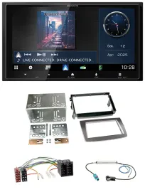 Автомагнитола для Alfa Romeo Mito Kenwood 2DIN, Bluetooth, USB, DAB, MP3 (совместимость 2008–2014)