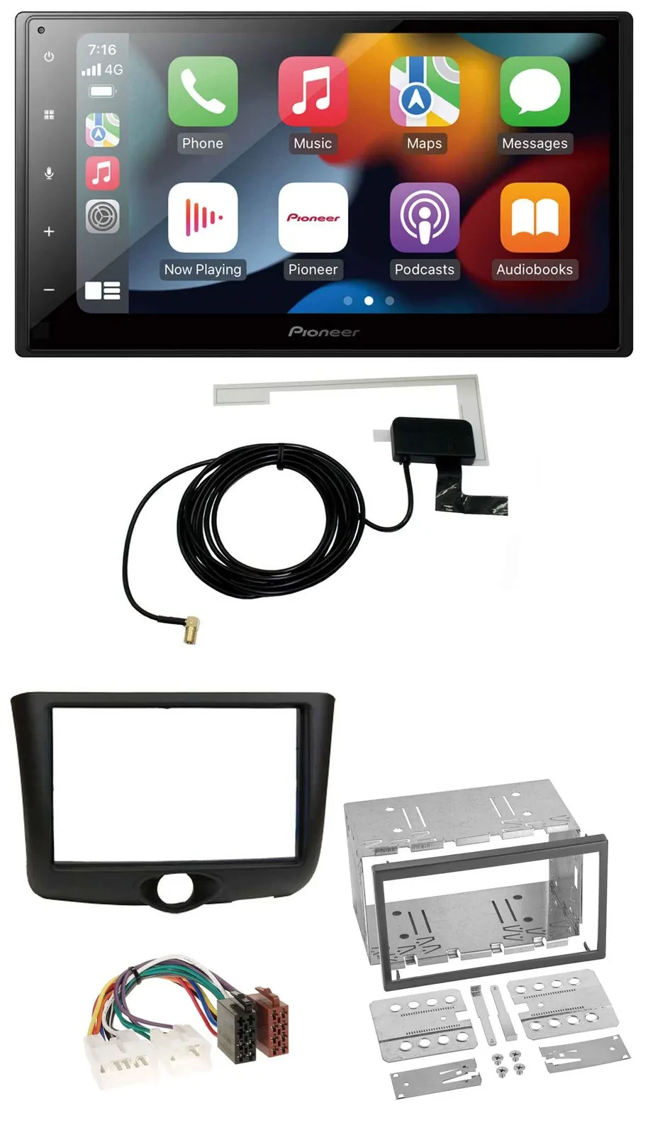 Автомагнитола для Toyota Yaris (1999–2003) Pioneer 2DIN, MP3, USB, Bluetooth, DAB