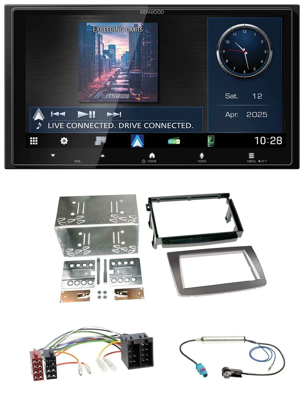 Автомагнитола для Alfa Romeo Mito Kenwood 2DIN, Bluetooth, USB, DAB, MP3 (совместимость 2008–2014)