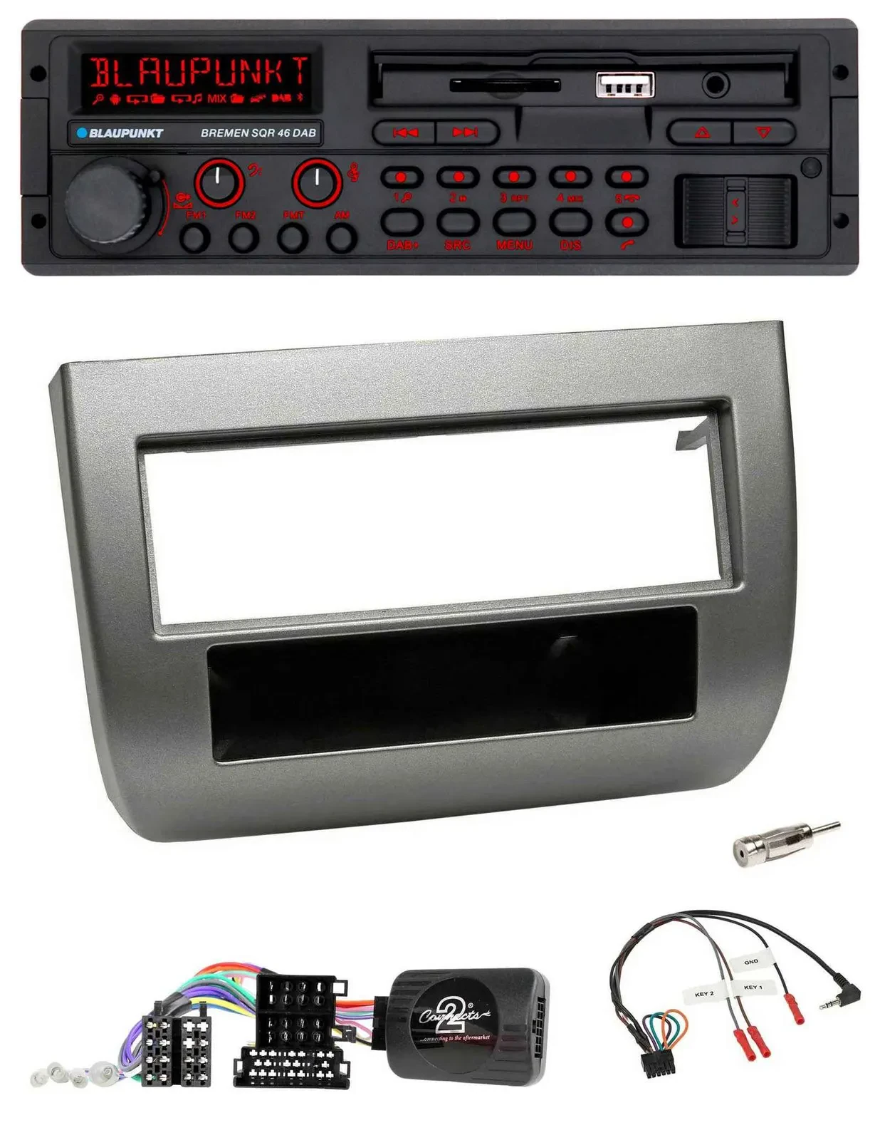 Blaupunkt SD Lenkrad USB Bluetooth DAB Autoradio für Lancia Y 843 2005-2011 anth