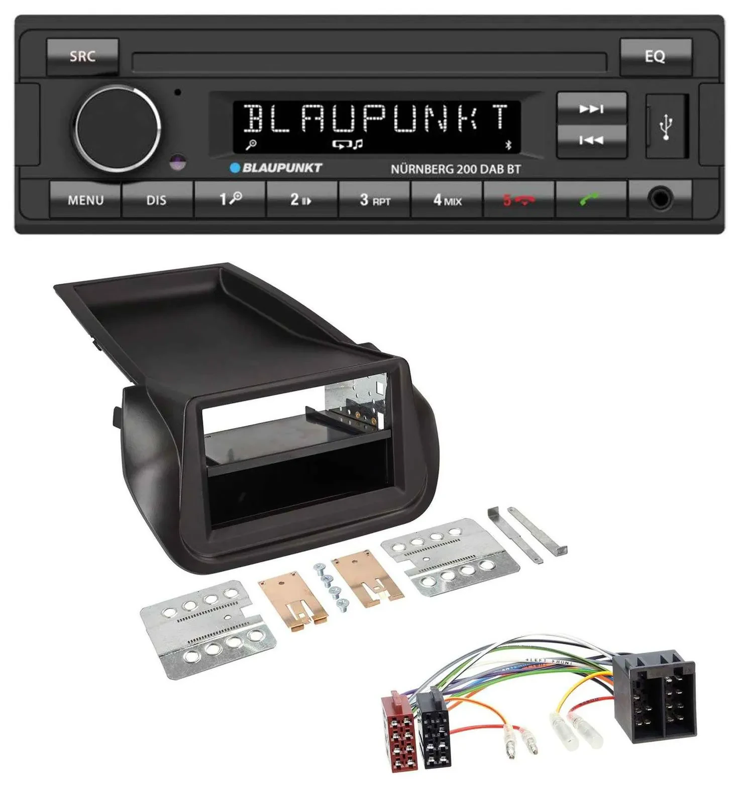 Blaupunkt USB DAB MP3 Bluetooth Autoradio für FIAT Fiorino (ab 2008)