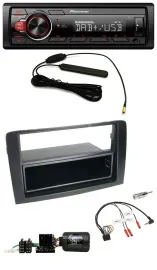 Pioneer MP3 DAB 1DIN Lenkrad USB Autoradio für Fiat Idea 2006-2012 schwarz